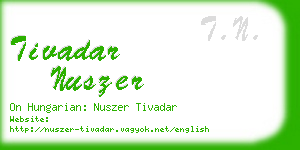 tivadar nuszer business card